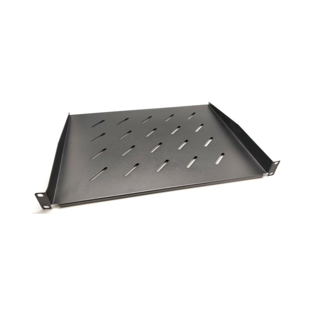 Bandeja de rack frontal 1U, com 35 cm de profundidade, para redes e acessórios.