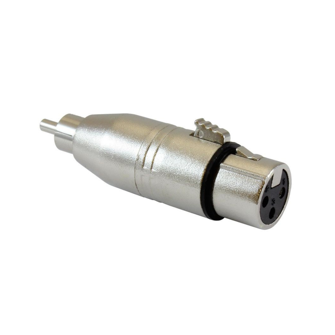 3 Pin Female XLR Connector to Male RCA Adapter