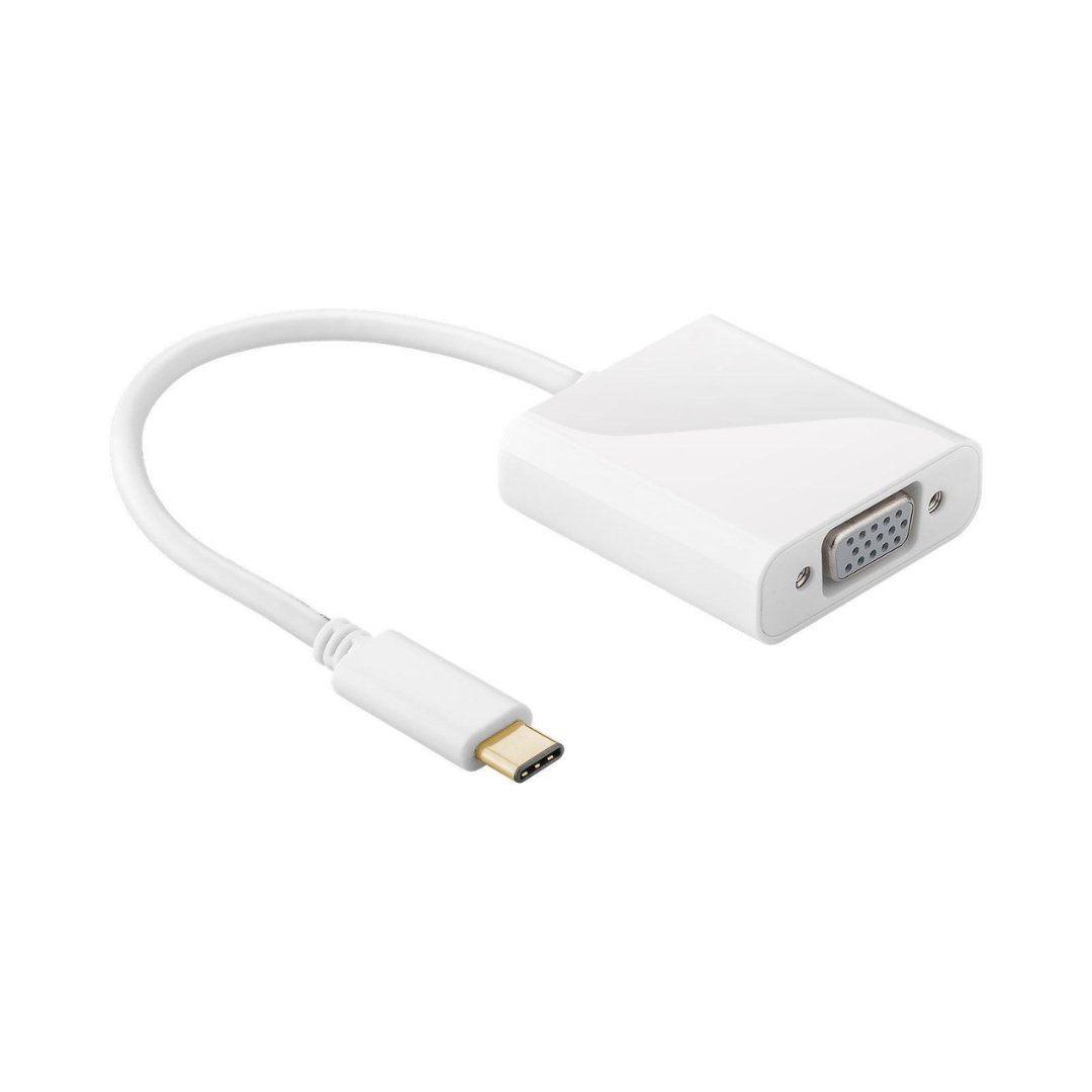 USB 3.1 (Type C) to VGA Adapter, White Type C