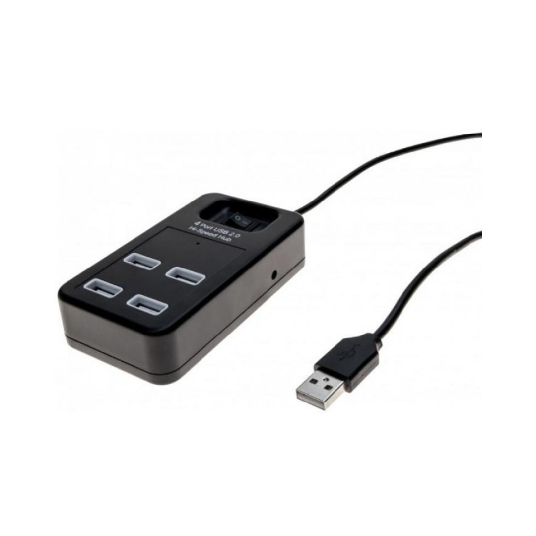 Hub USB 2.0 de 4 portas com interruptor