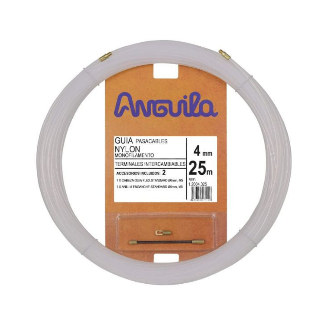 Guía Pasacables de Nylon Monofilamento con Terminales Intercambiables