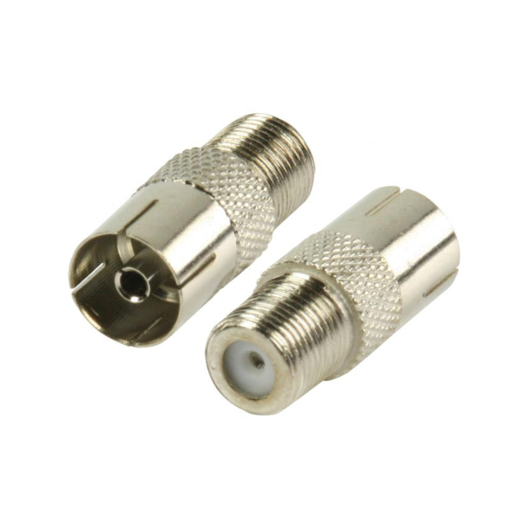 Female to F Connector Coaxial Adapter