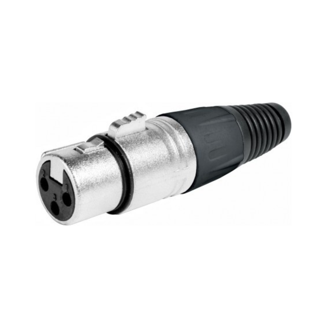 Adaptador para conector XLR fêmea de 3 pinos para soldadura