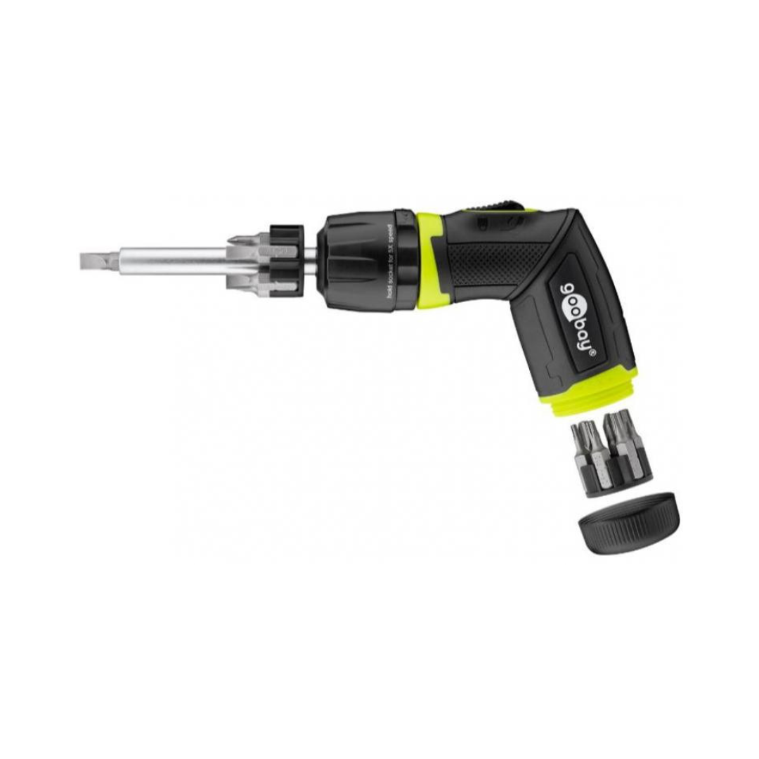 Conjunto de 13 peças de chaves de fendas com roquete