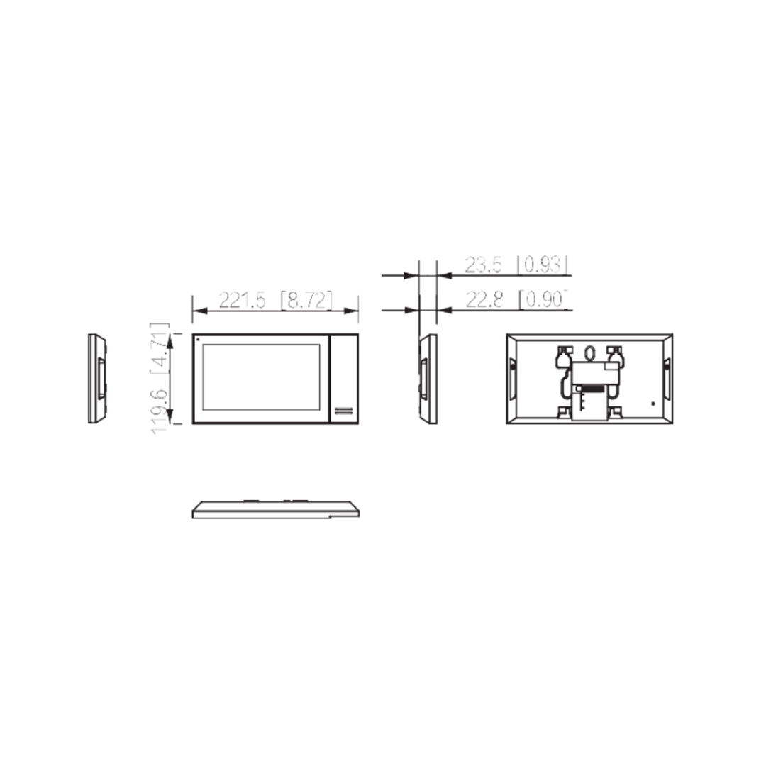 Kit de vídeo porteiro IP para exterior, para montagem embutida + monitor para interior