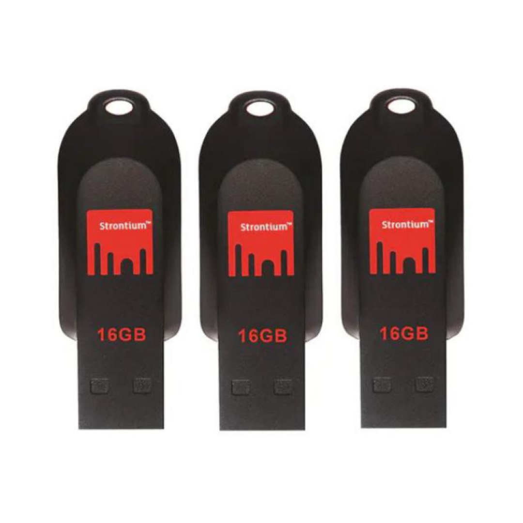 Pack of 3 16gb Pen Drives, USB 2.0 Memory Cards