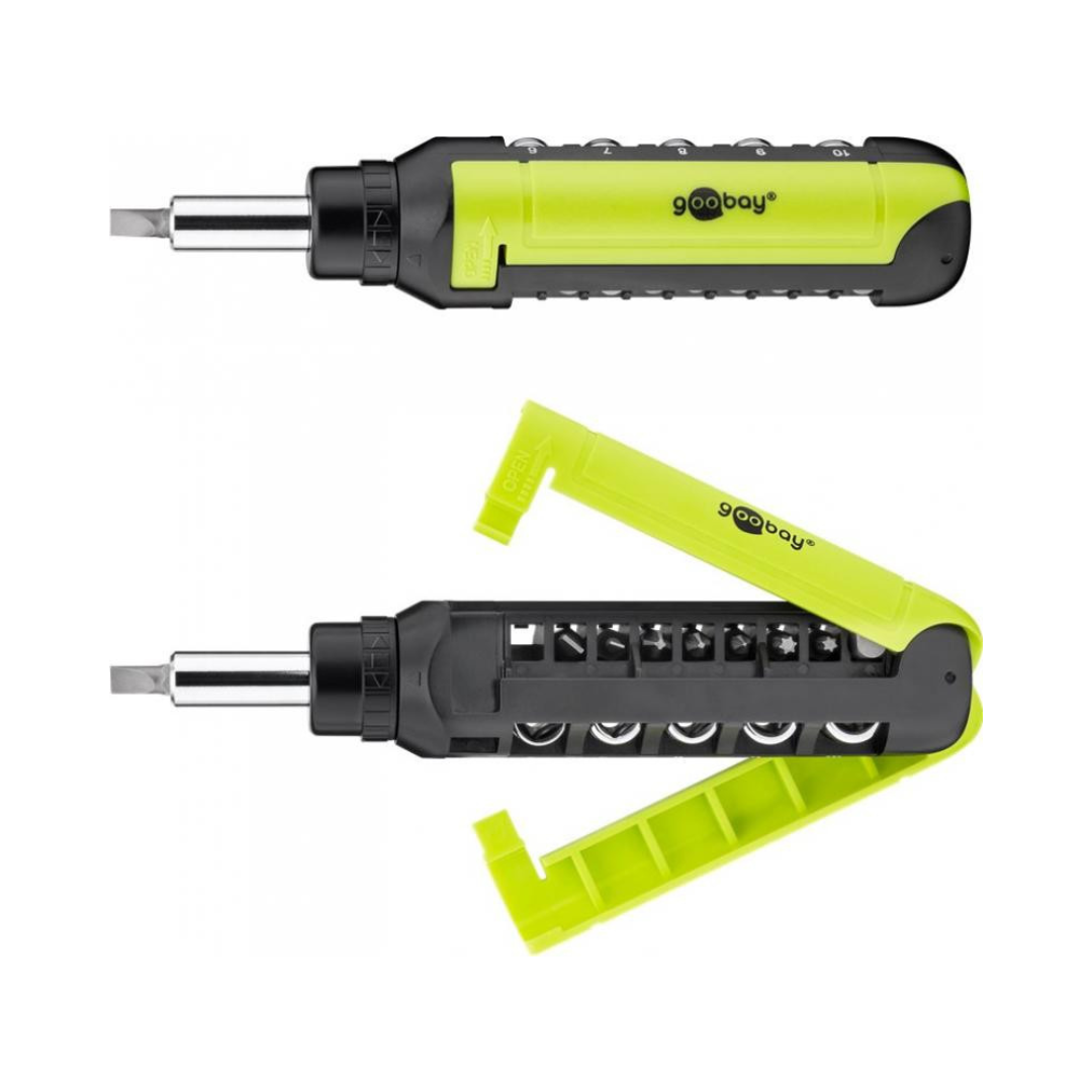 Conjunto de 15 peças de chaves de fendas com roquete