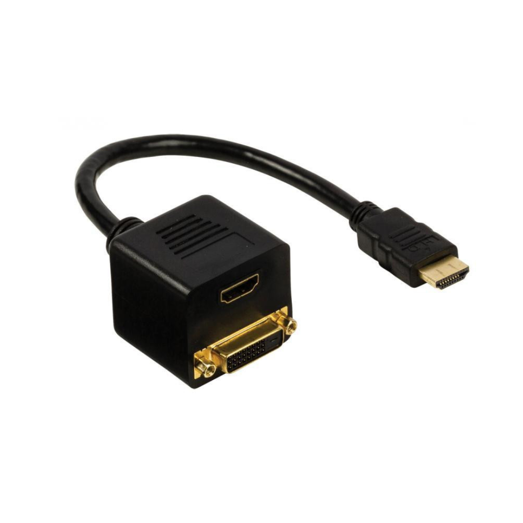 HDMI Adapter Cable, HDMI Connector - DVI-D 24+1-pin Female + Input
