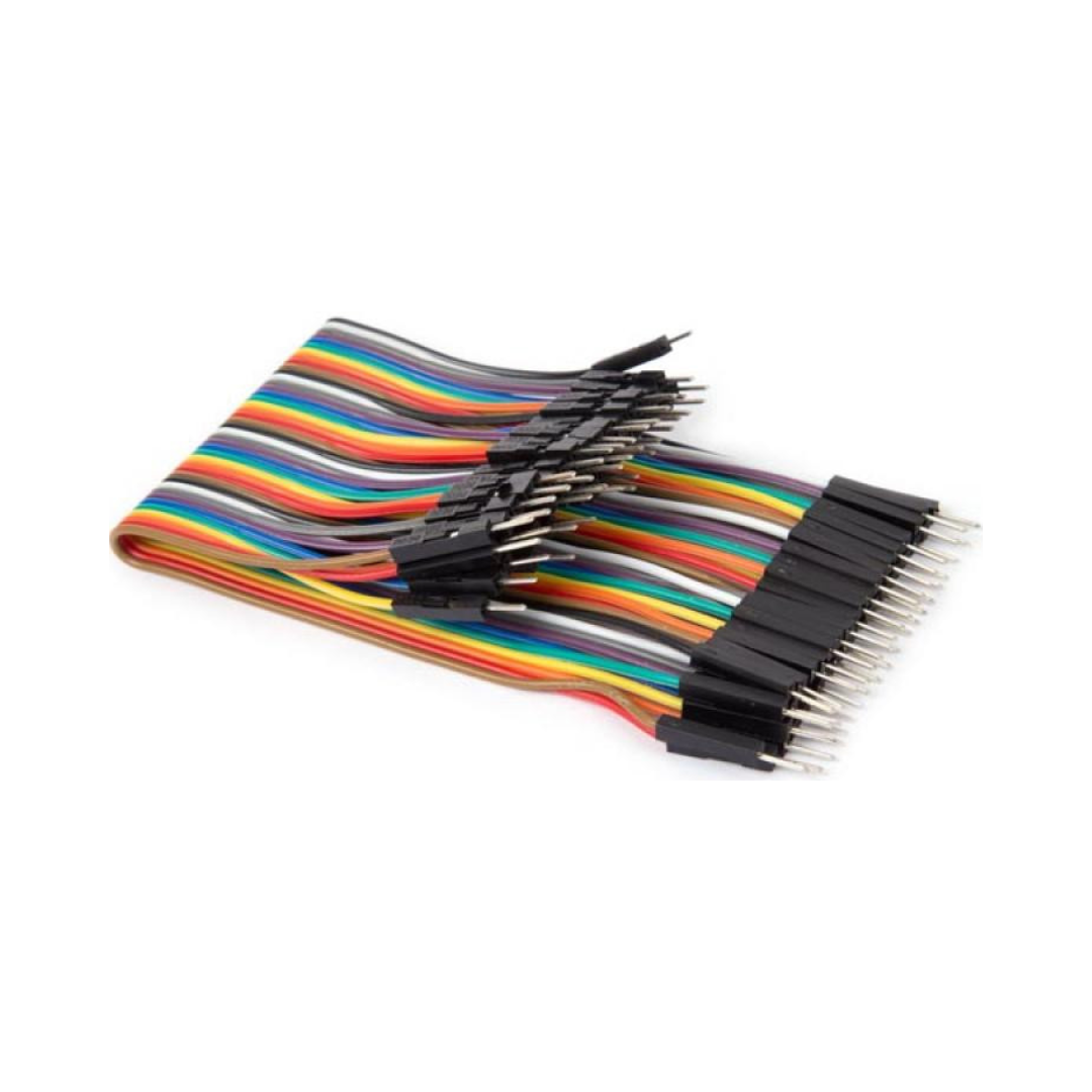 40 Male-Male Jumper Cables, 15 cm (Flat Cable)