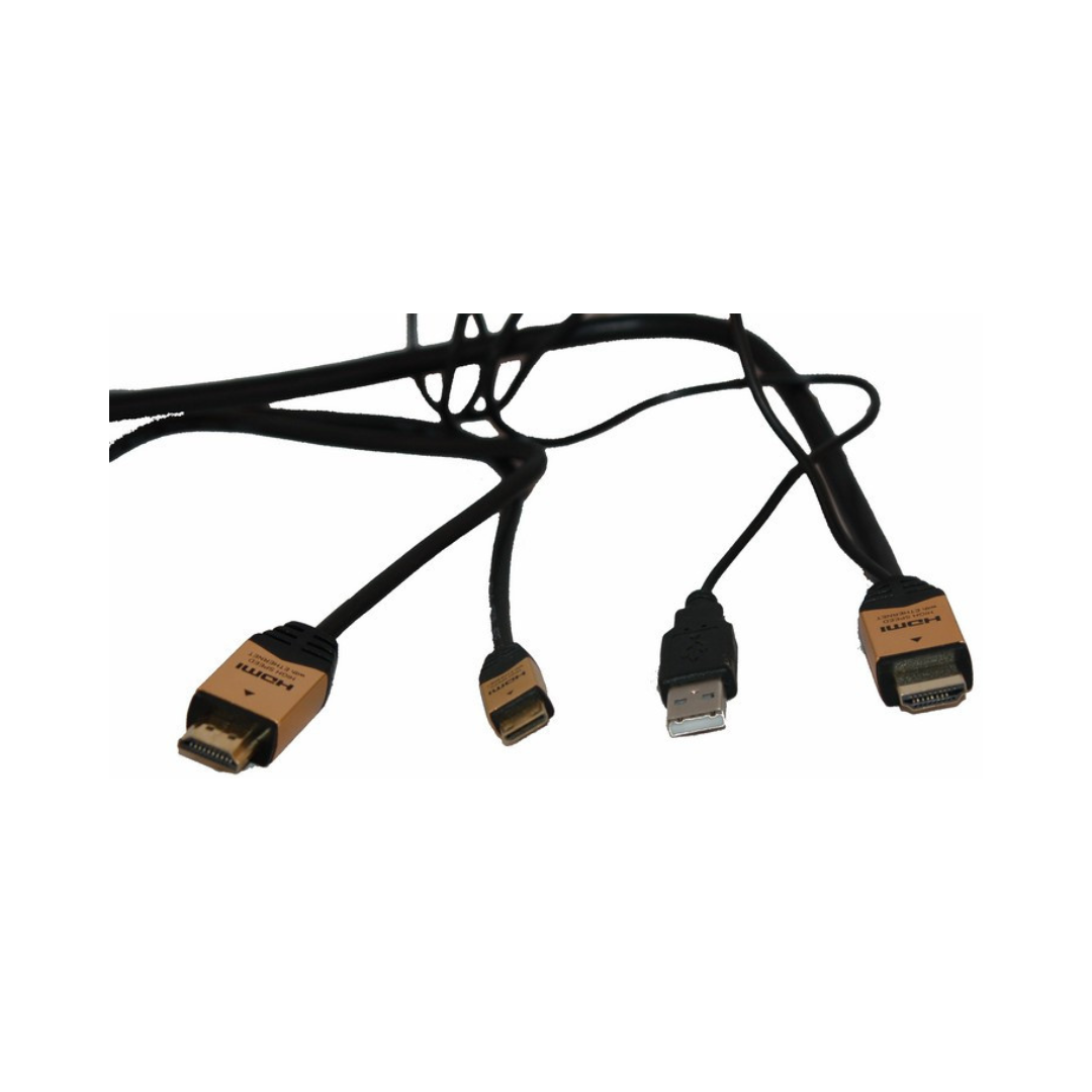 Conmutador en Cable 1 x Hdmi Macho + Mini a Cables
