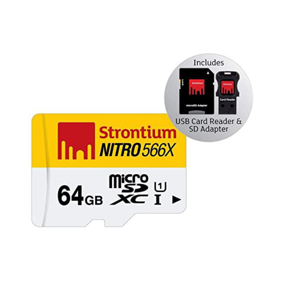 Cartão de memória Micro SD de 64 GB com adaptador USB