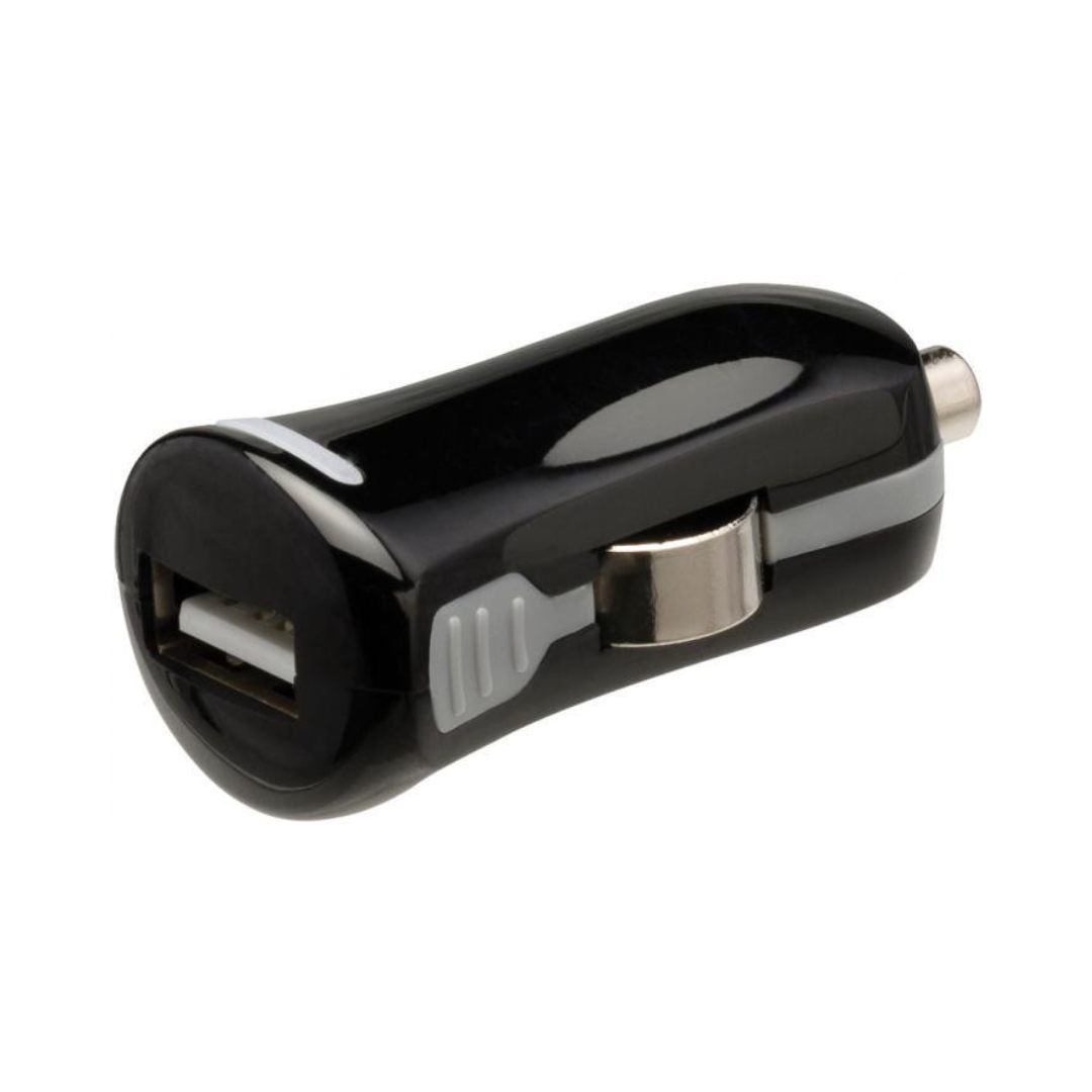 USB Car Charger, USB A Female Connector 12V, Black