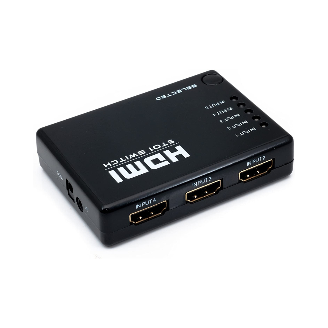 Comutador HDMI 5x1. Full HD 1080p. Comuta sinais 3D.