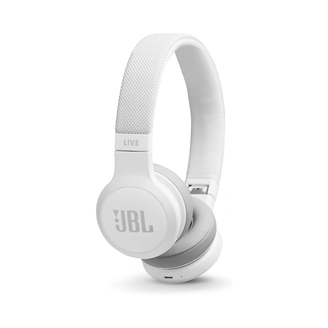 JBL Live 400BT Auriculares Bluetooth con Micrófono – Diadema Ajustable – Autonomía hasta 24h – Color Blanco