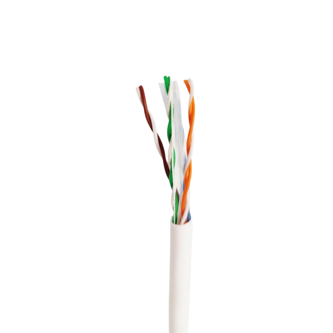 Bobina de cable de red RJ45 Cat.6 UTP de 305 metros | CCA LSZH CPR-Dca  | Rígido | Blanco
