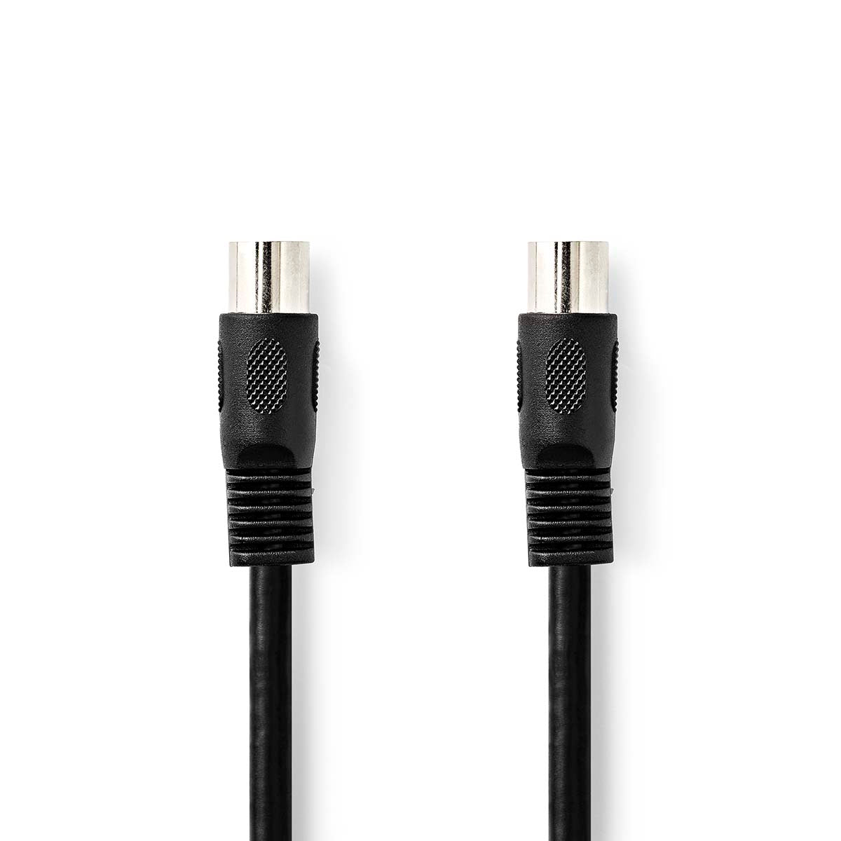 5-Pin Male DIN Audio Cable | 5-Pin Male DIN | Nickel Plated | Round | PVC | Black