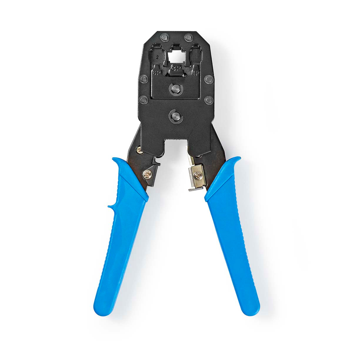 CAT5 / CAT5e / CAT6 / CAT6a / RJ10 / RJ11 / RJ45 Crimping Tool | Pliers / Cutting / Stripping | ABS / Steel | Blue