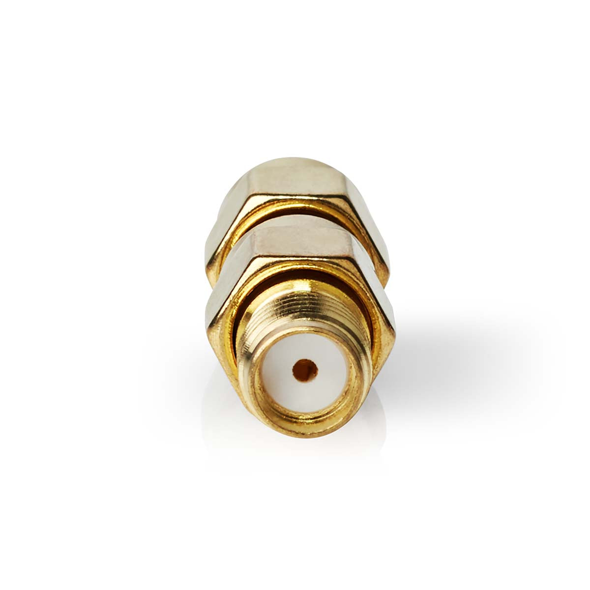 Adaptador SMA Polaridad inversa masculina SMA | SMA hembra | Chapado en oro | 50 Ohm | Recto | Cobre | Oro | 2 uds.