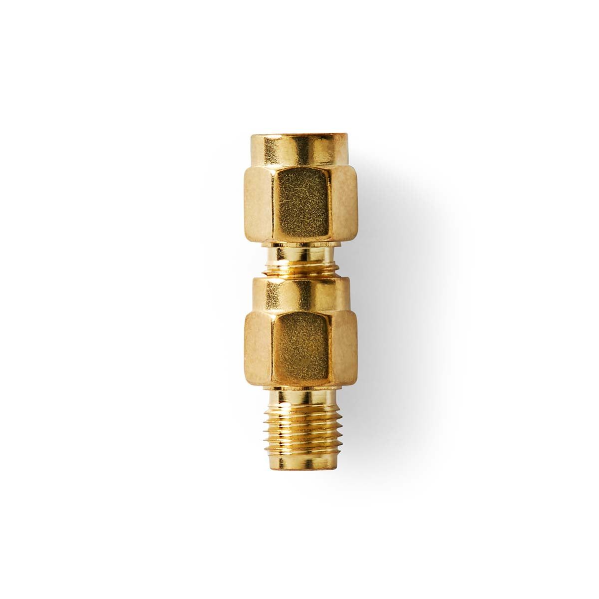 Adaptador SMA Polaridad inversa masculina SMA | SMA hembra | Chapado en oro | 50 Ohm | Recto | Cobre | Oro | 2 uds.