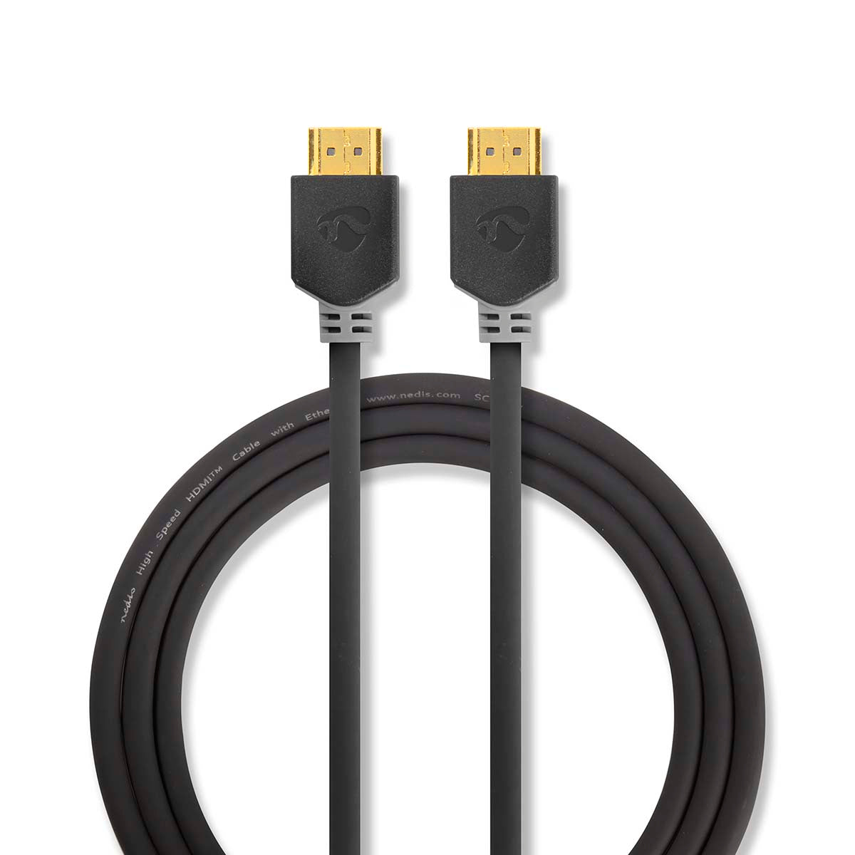 High-Speed HDMI Cable with Ethernet | Connector - 20 m Anthracite