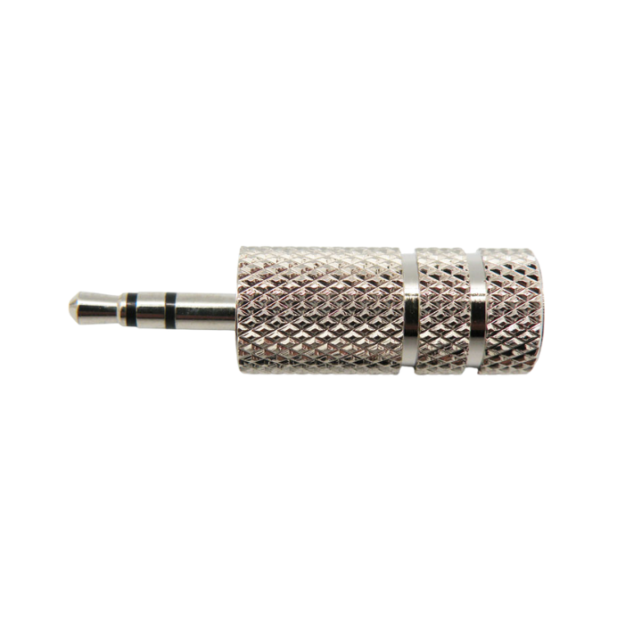 Conector micro jack estéreo macho de 2,5 mm para soldadura. Conectores de áudio.