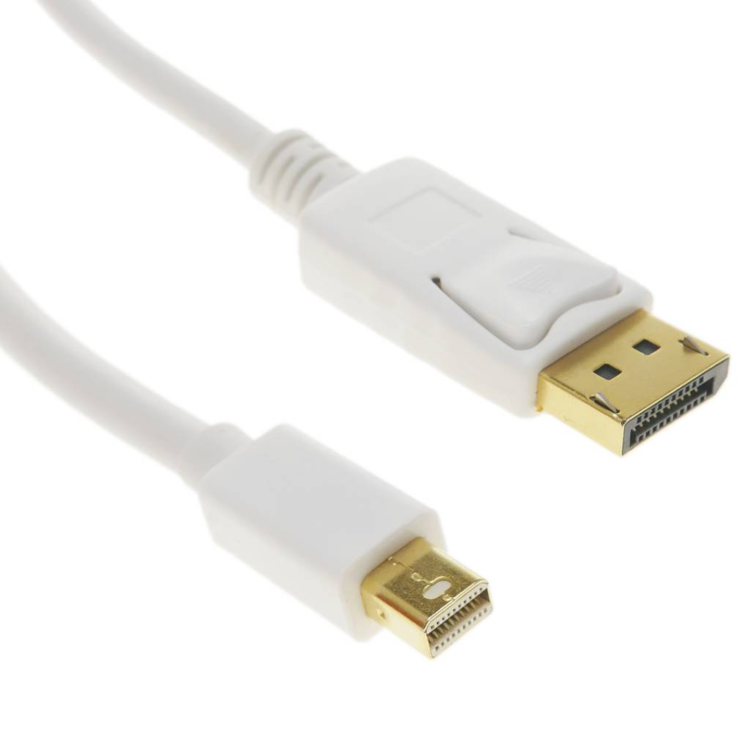 Minidisplayport to Displayport Cable 5 m WHITE