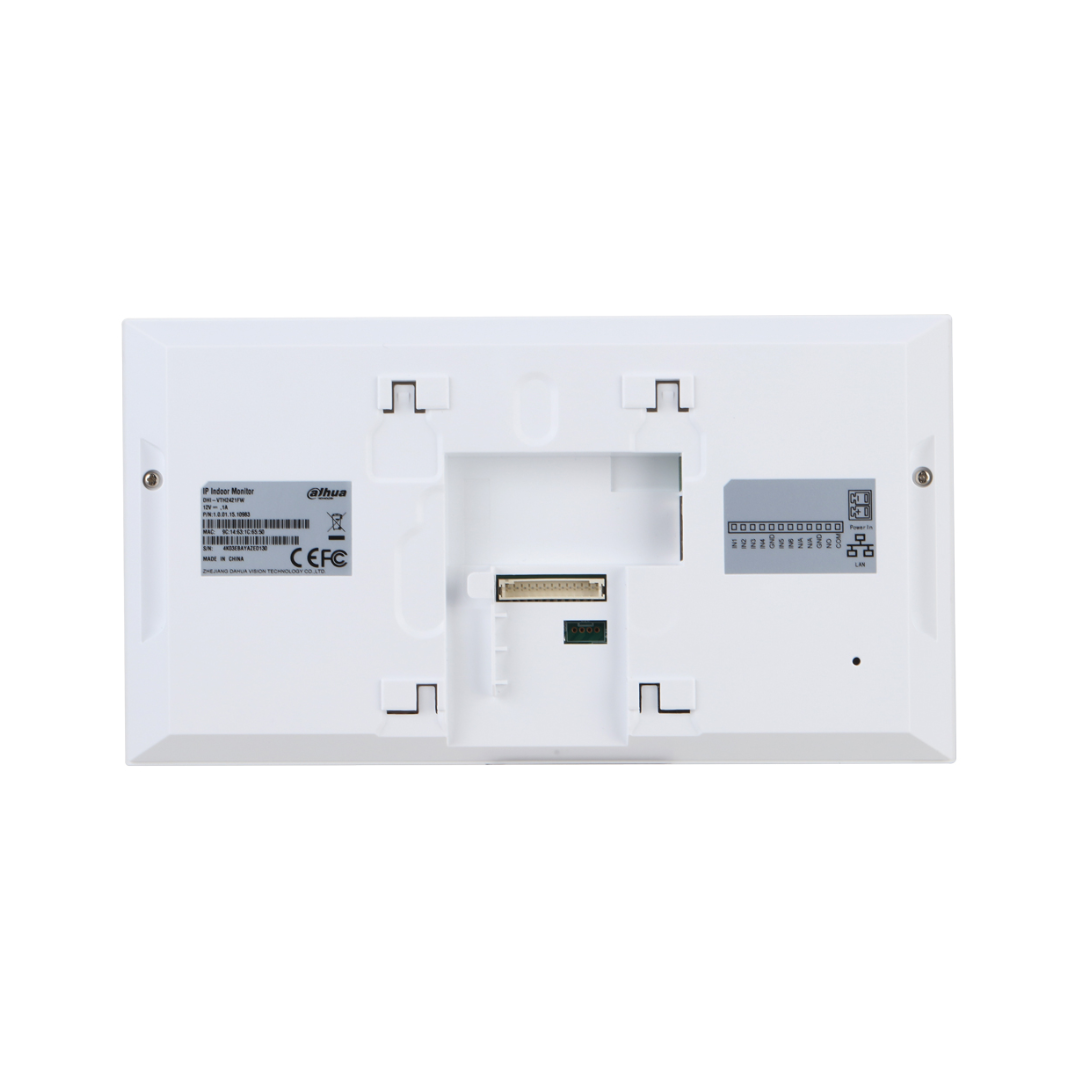 Monitor Interior 7" de Superficie para Videoportero IP PoE SD 6E 1S Alarma Blanco