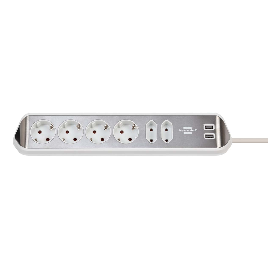 6-contact angled power strip