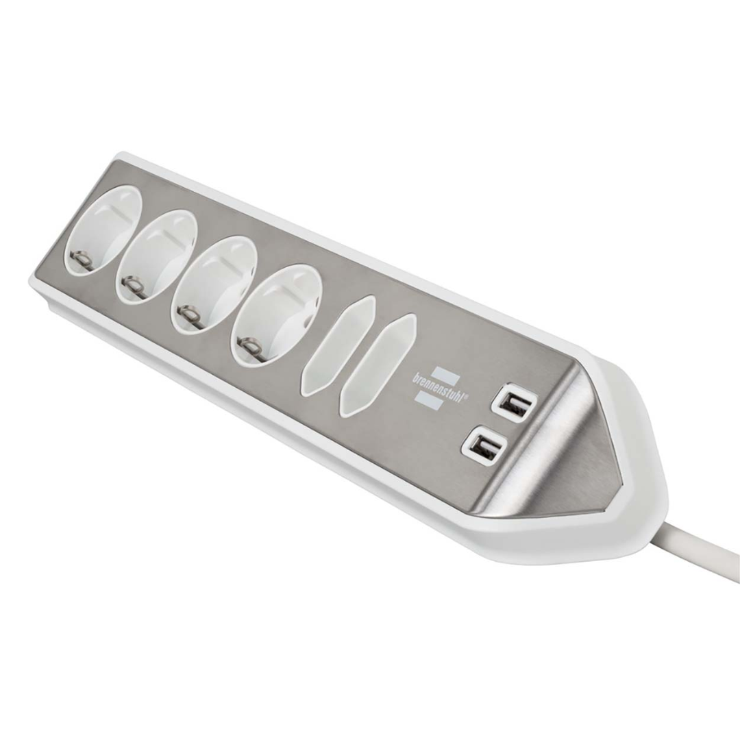 6-contact angled power strip