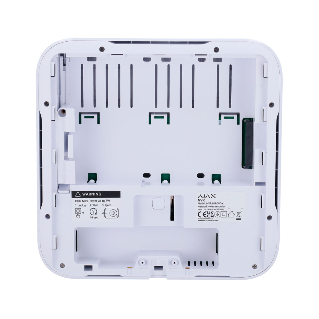 Ajax - NVR Recorder - 16 Channels - 100 Mbps - 8 Megapixel - H.265/H.264 - White