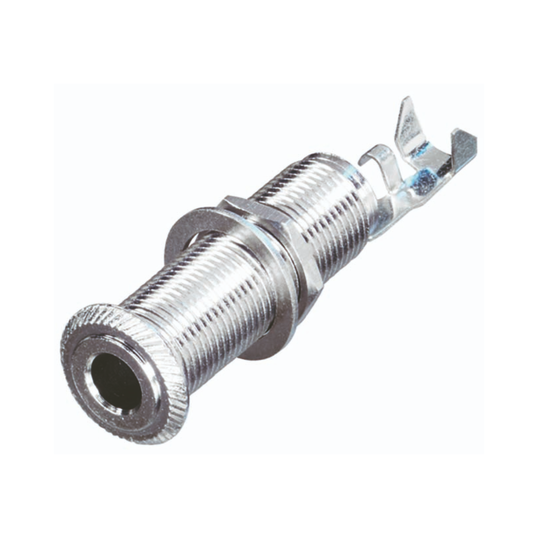 Conector Mono Fêmea de 6,35 mm Prateado