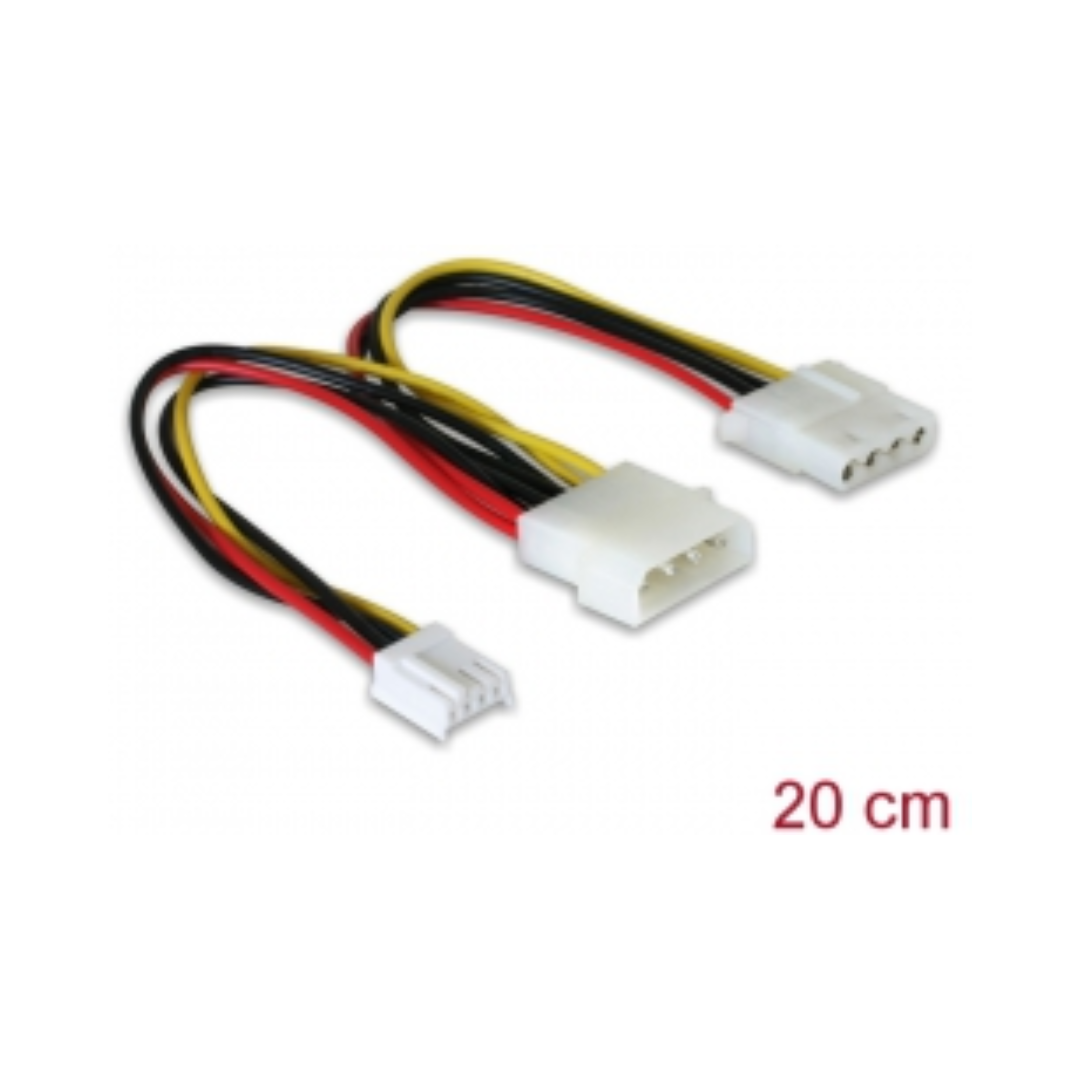 Cabo de alimentação Molex macho de 4 pinos para Molex fêmea de 4 pinos