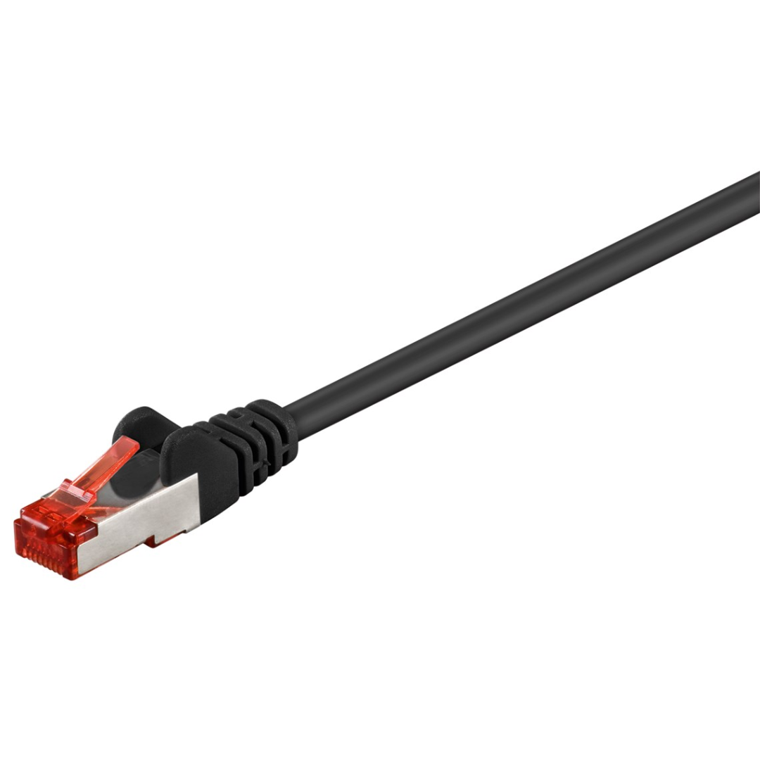 Cabo de rede CAT 6 S/FTP (PiMF), preto. 50m