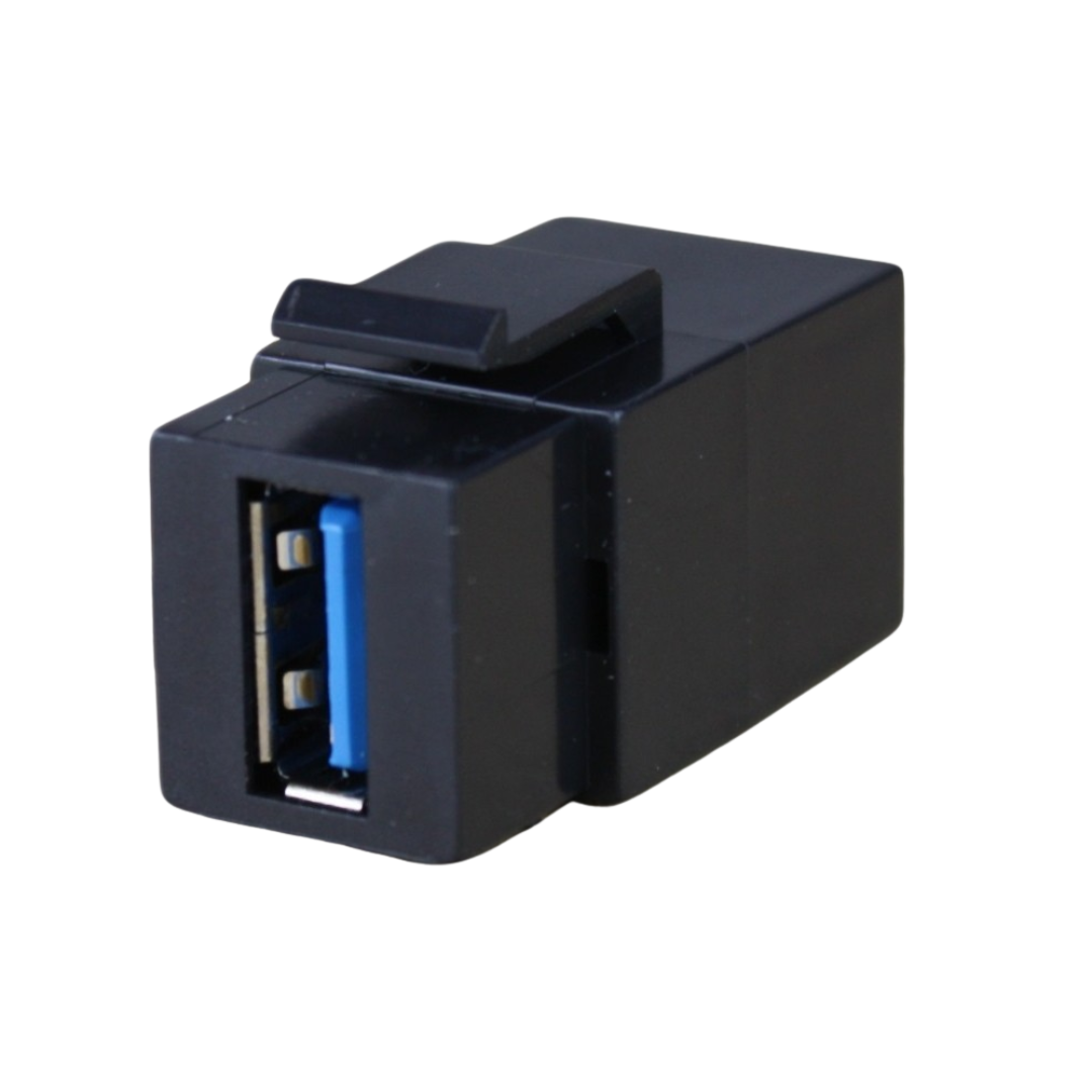HH 3.0 USB-A to USB-A Keystone Adapter BLACK