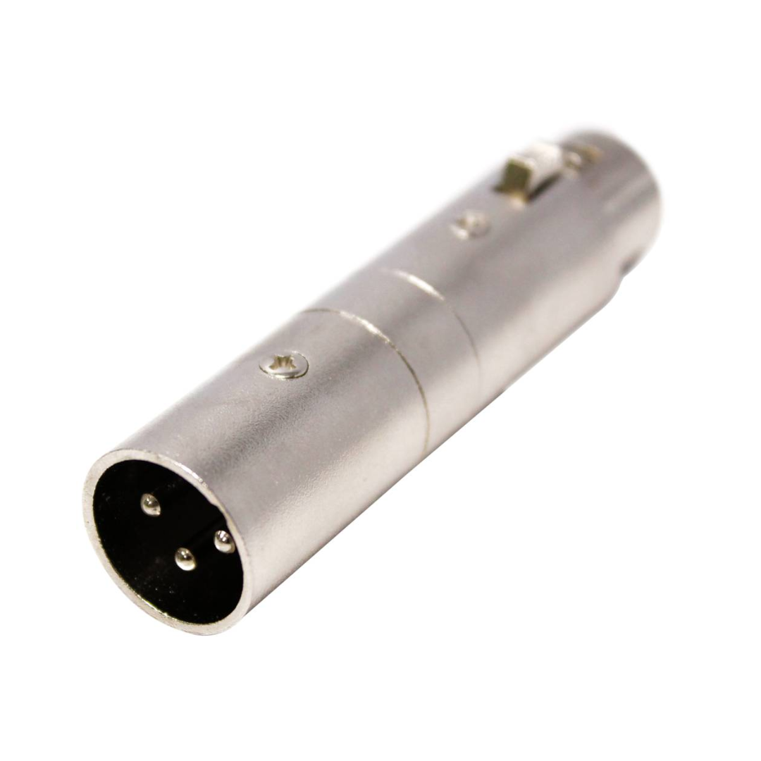 Adaptador XLR3 macho para XLR5 fêmea