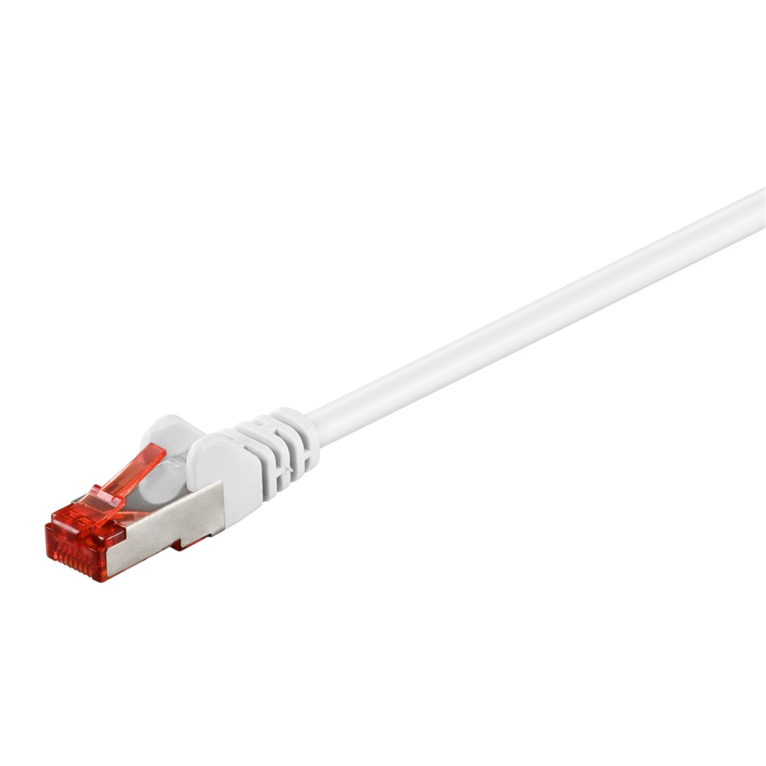 FTP CAT6 connection cable, white, 50.00 m
