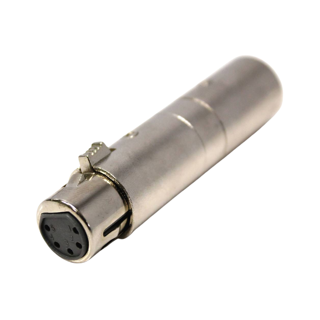Adaptador XLR3 macho para XLR5 fêmea