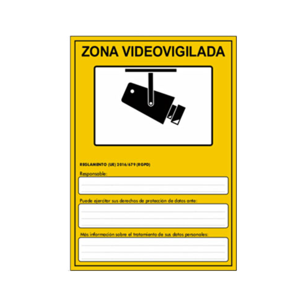 Sinalização genérica em PVC para o RGPD (Regulamento Geral sobre a Proteção de Dados) - Tamanho A5