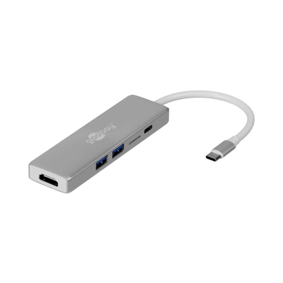 Adaptador USB-C para HDMI + 2x USB 3.0 + MicroSD