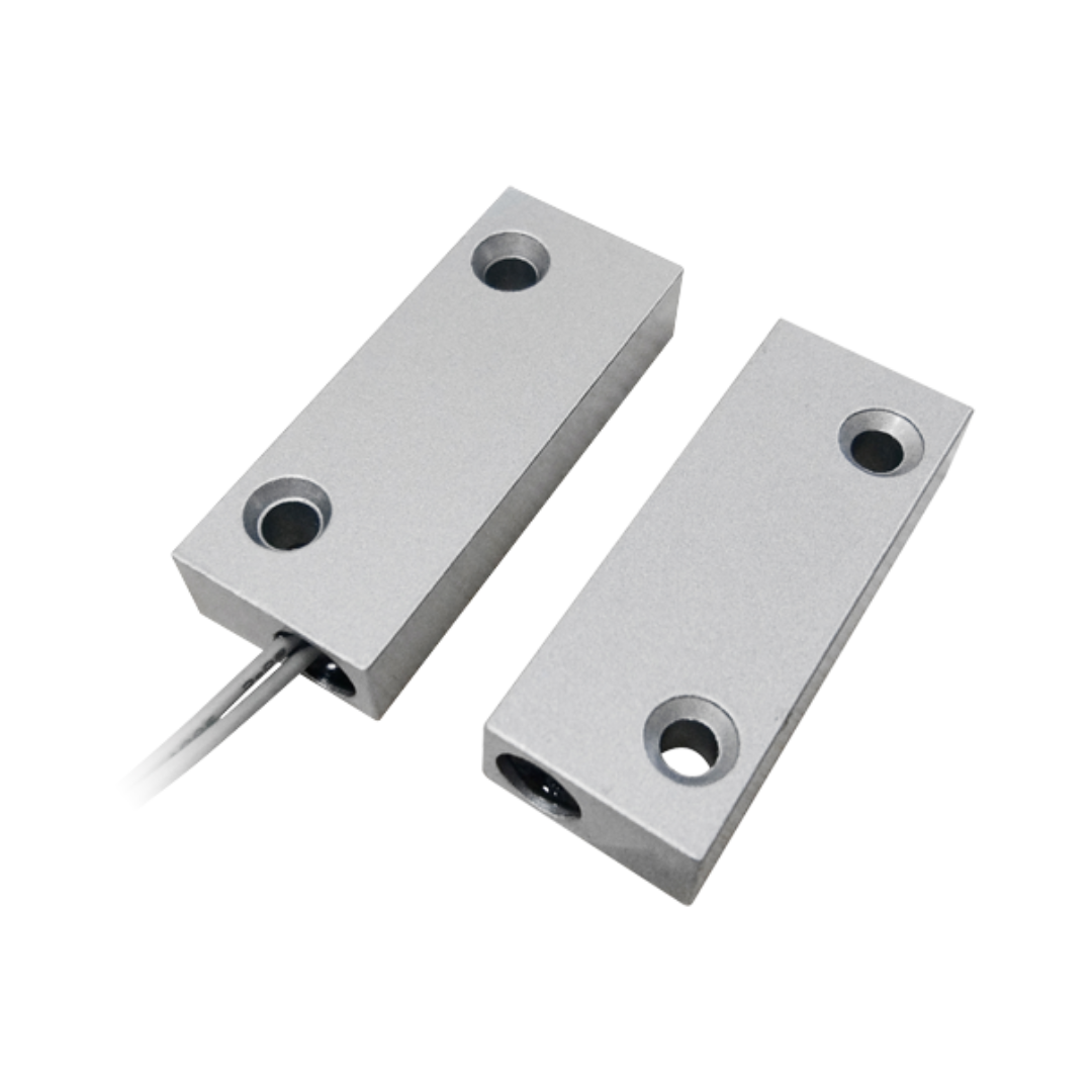 Contacto magnético - Apto para instalar en metal - Tecnología de detección Reed - Sistema de conexión de 2 hilos - Resistencia