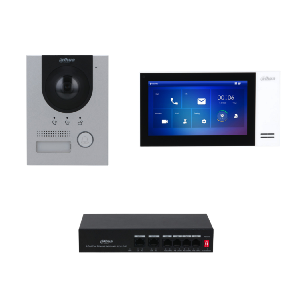 Kit de intercomunicador de vídeo IP para exterior para Surface + monitor interno