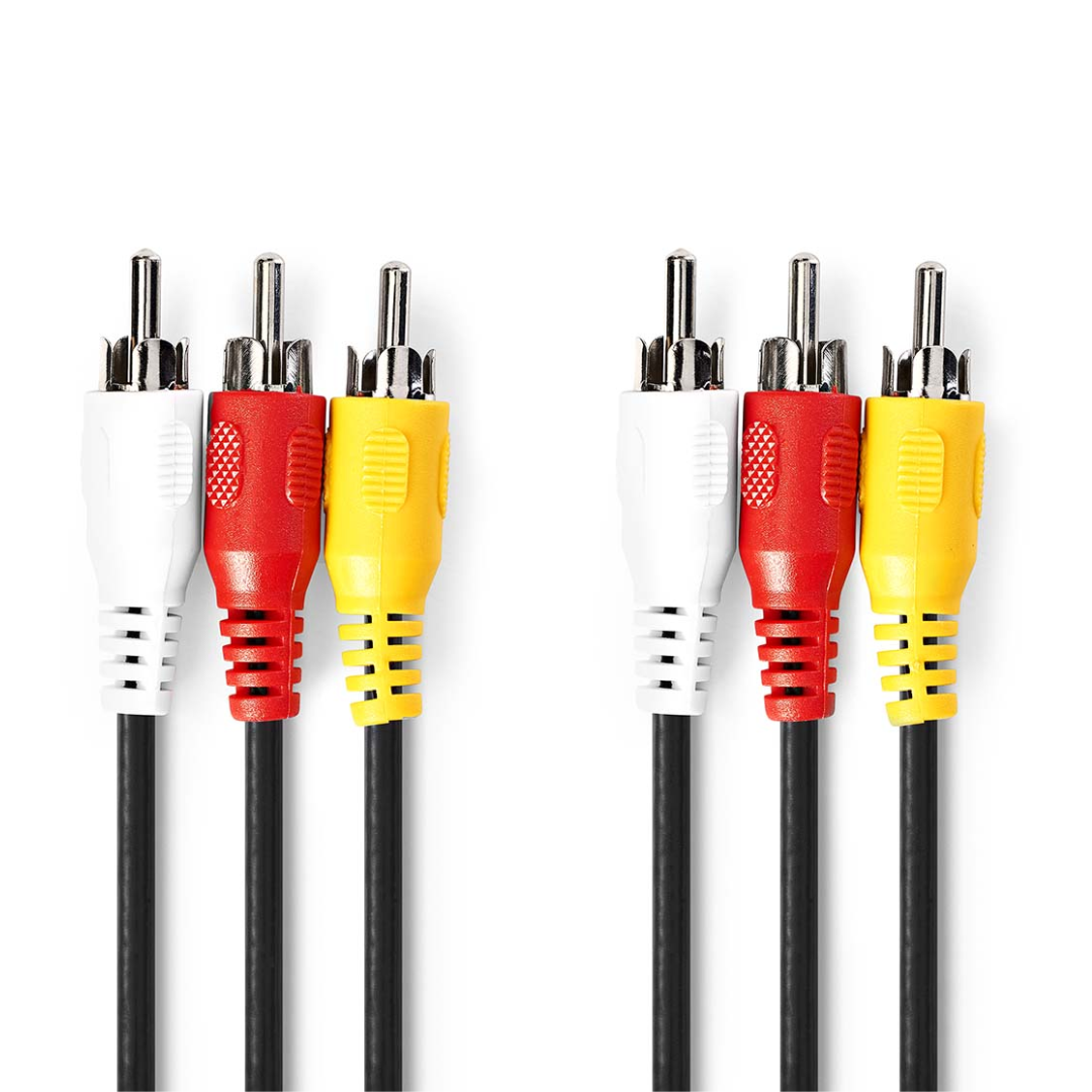 Composite Video Cable 3x RCA Male 3x RCA