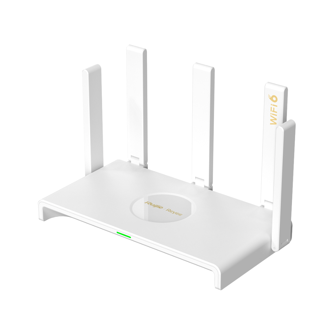 Router Wi-Fi Mesh Gigabit Reyee 6 AX3000 com 5 portas RJ45, 10/100/1000 Mbps, 802.11ax 2x2 e Dual Band 2.4 e 5 GHz