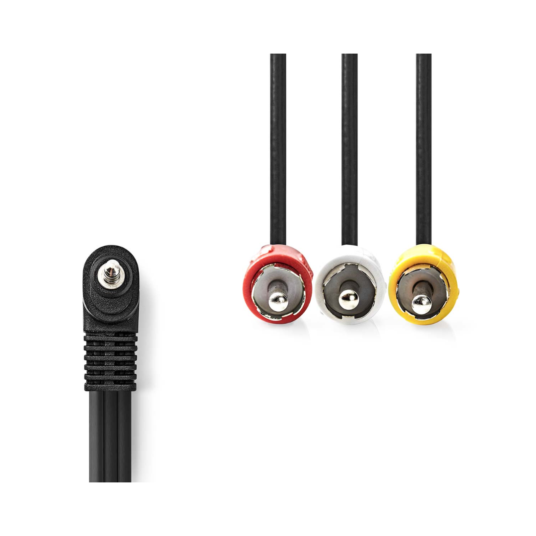 Cabo AV de 3,5 mm 3,5 mm AV macho 3x RCA M