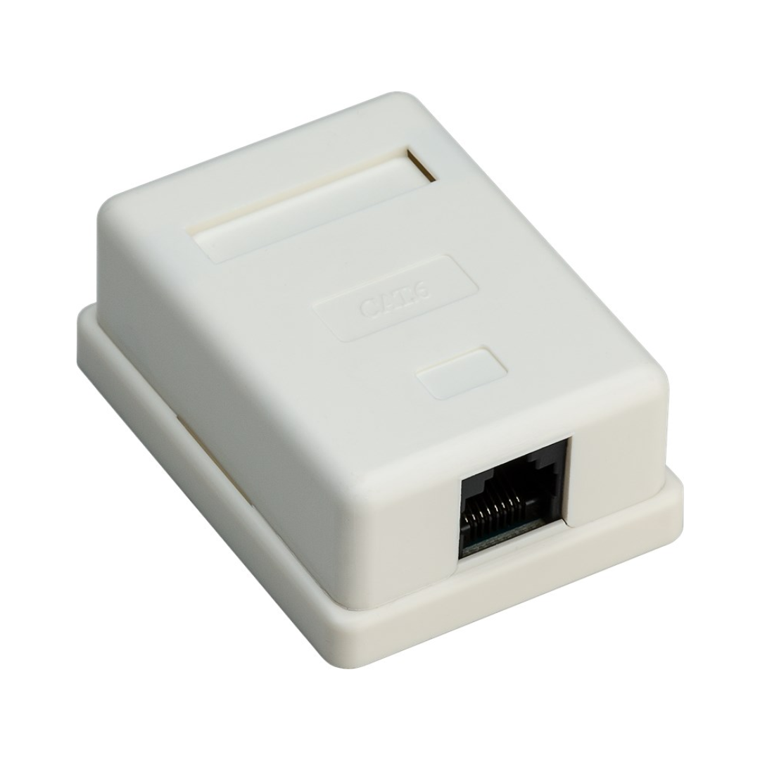 Caja superficie 1 RJ45 Cat6 UTP blanco