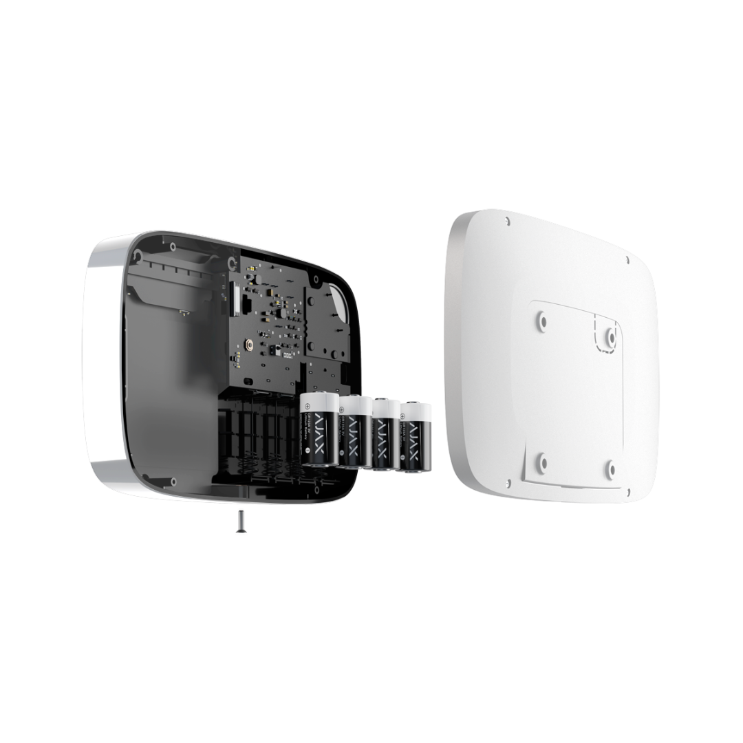 Ajax keyboard with RFID reader and siren. Grade 2 certified. System management with code and/or card/tag.