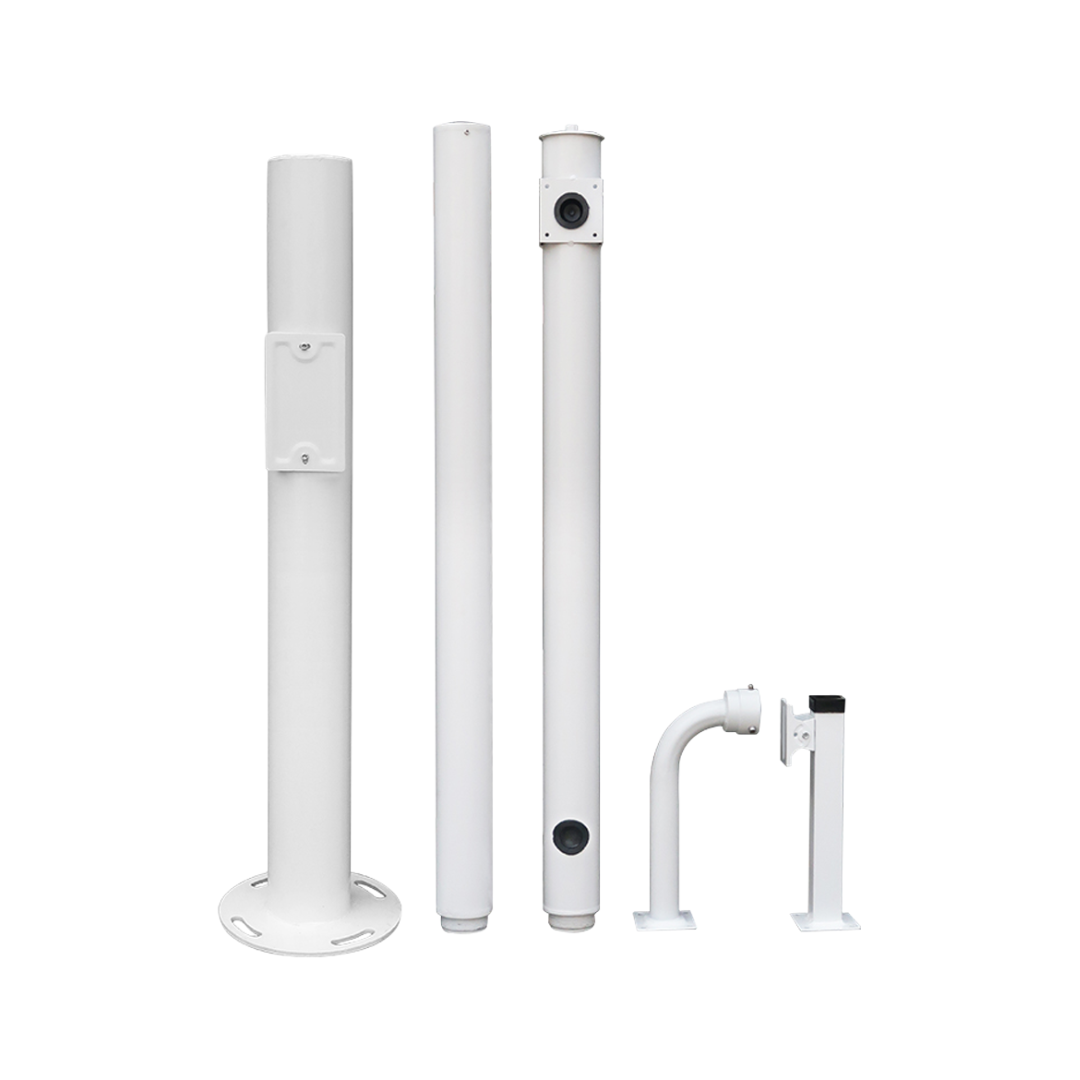 Poste para CCTV com 3,5 metros de altura. Fabricado em aço galvanizado. Inclui duas peças de 1,25 metros e uma base de 1 metro. Suporta...