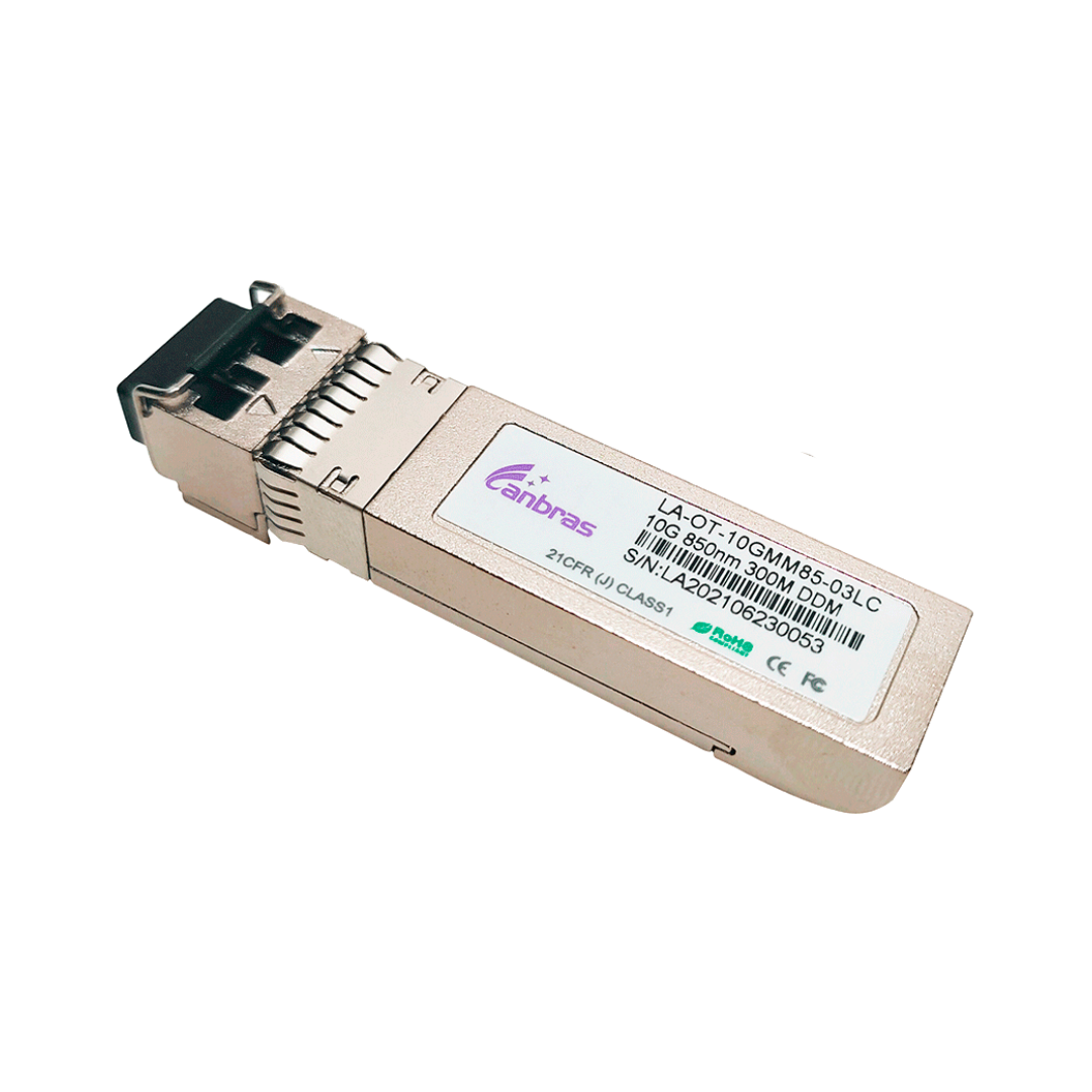 Módulo Transcetor SFP+ com Conector LC de Fibra Multimodo DUPLEX 300M 10Gbps