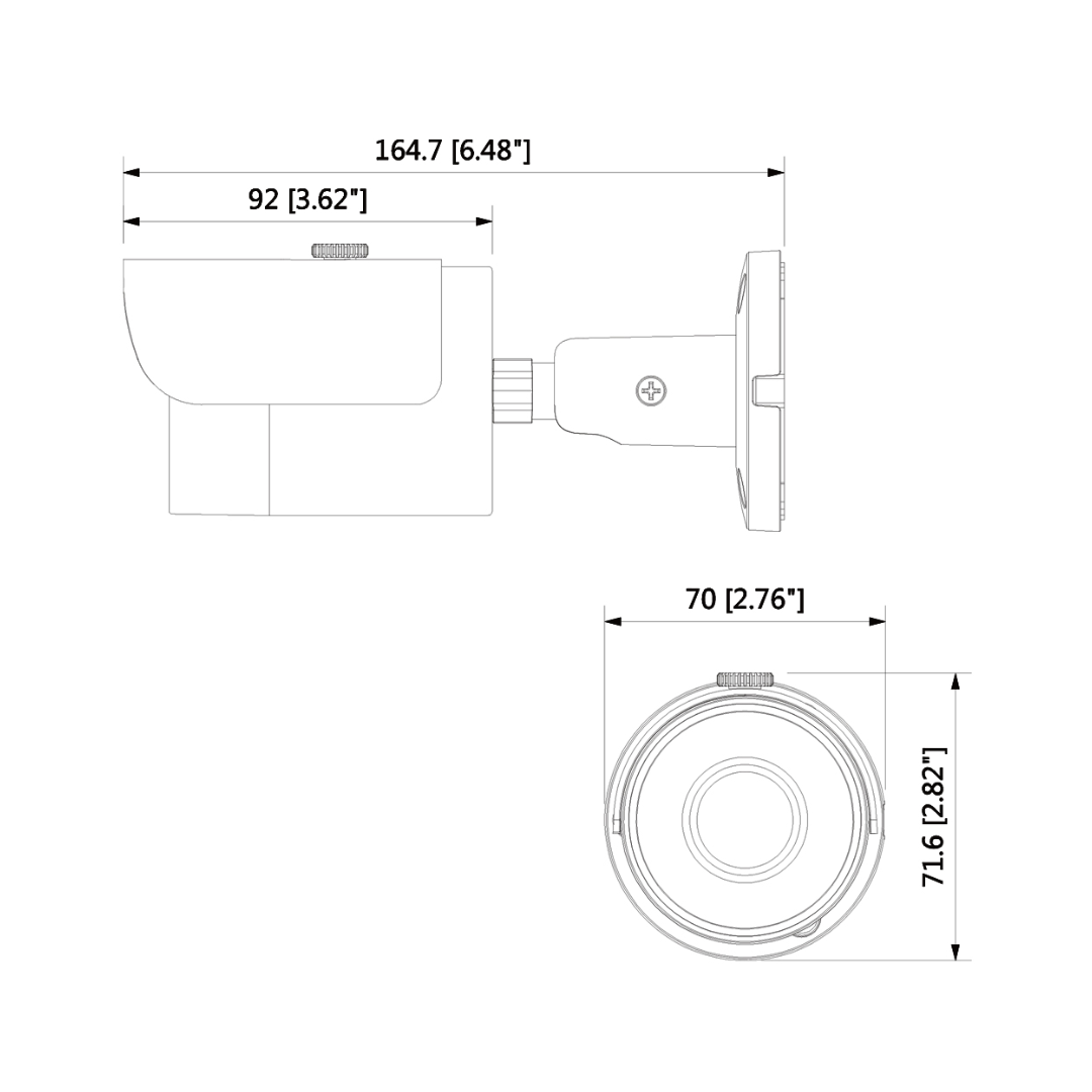 Tubular HDCVI 4EN1 2M 1080P DN ICR IR30m 0Lux 3.6mm IP67