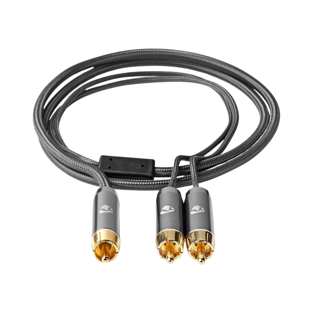 Male RCA Subwoofer Cable | 2x RCA Male | 4.5mm 3m